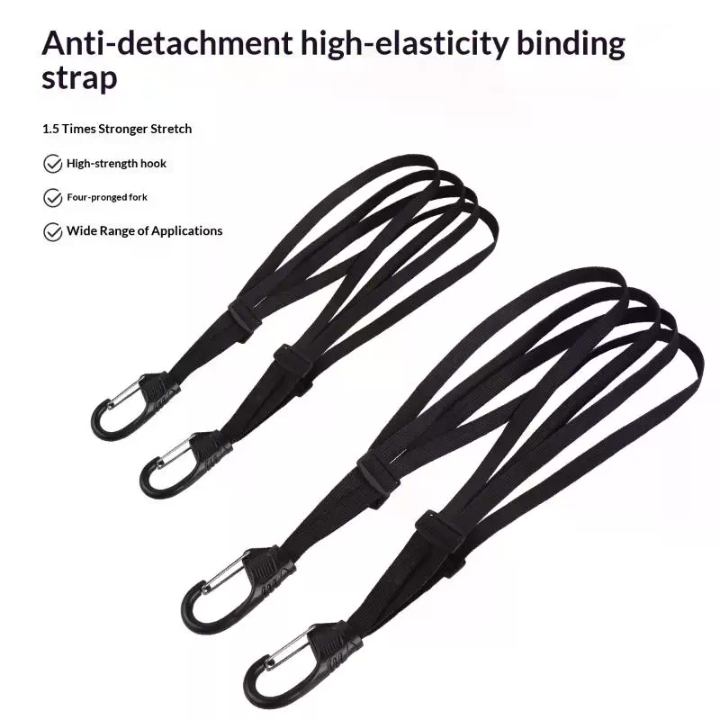 Motorcycle Gear - Motorrad-Gepäckgurt, universeller elastischer Koffer mit Sicherheitshaken,
