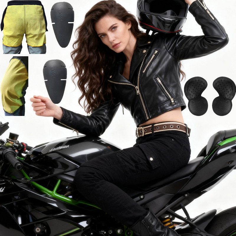 Motorcycle Gear Women Pants - Damen Kevlar Motorrad-Jeans Abriebfeste Fahrhose Motocross-Schutzausrüstung