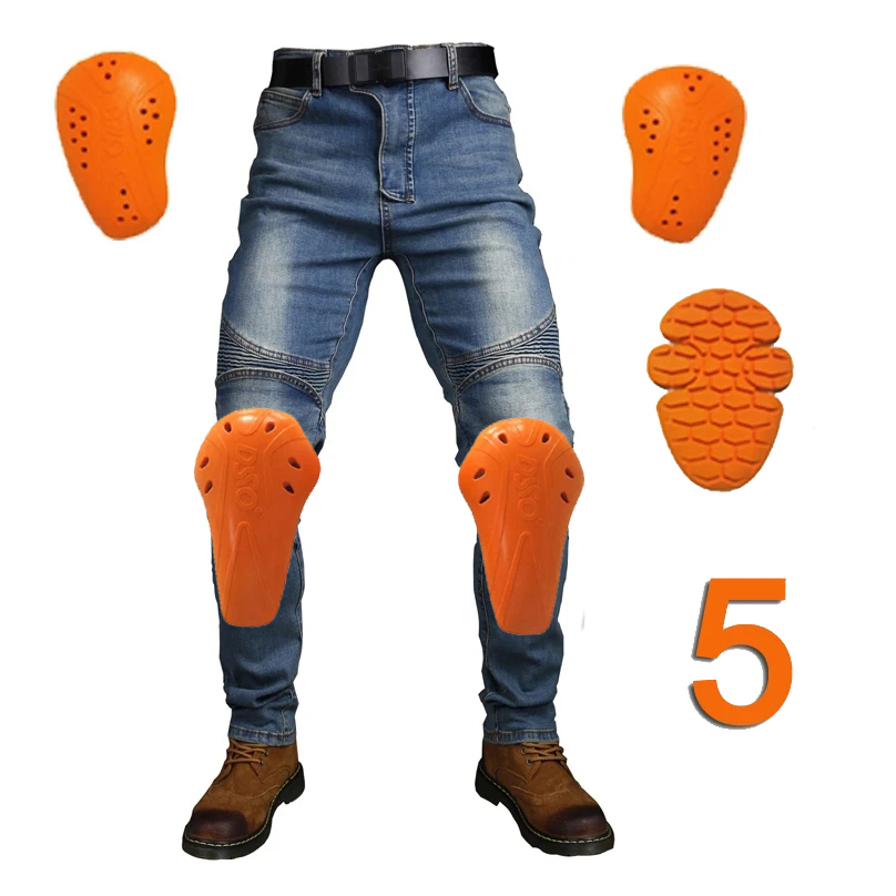Motorcycle Gear Women Pants - Motorrad-Jeans mit Knie-, Hüft- und Steißbeinschutz