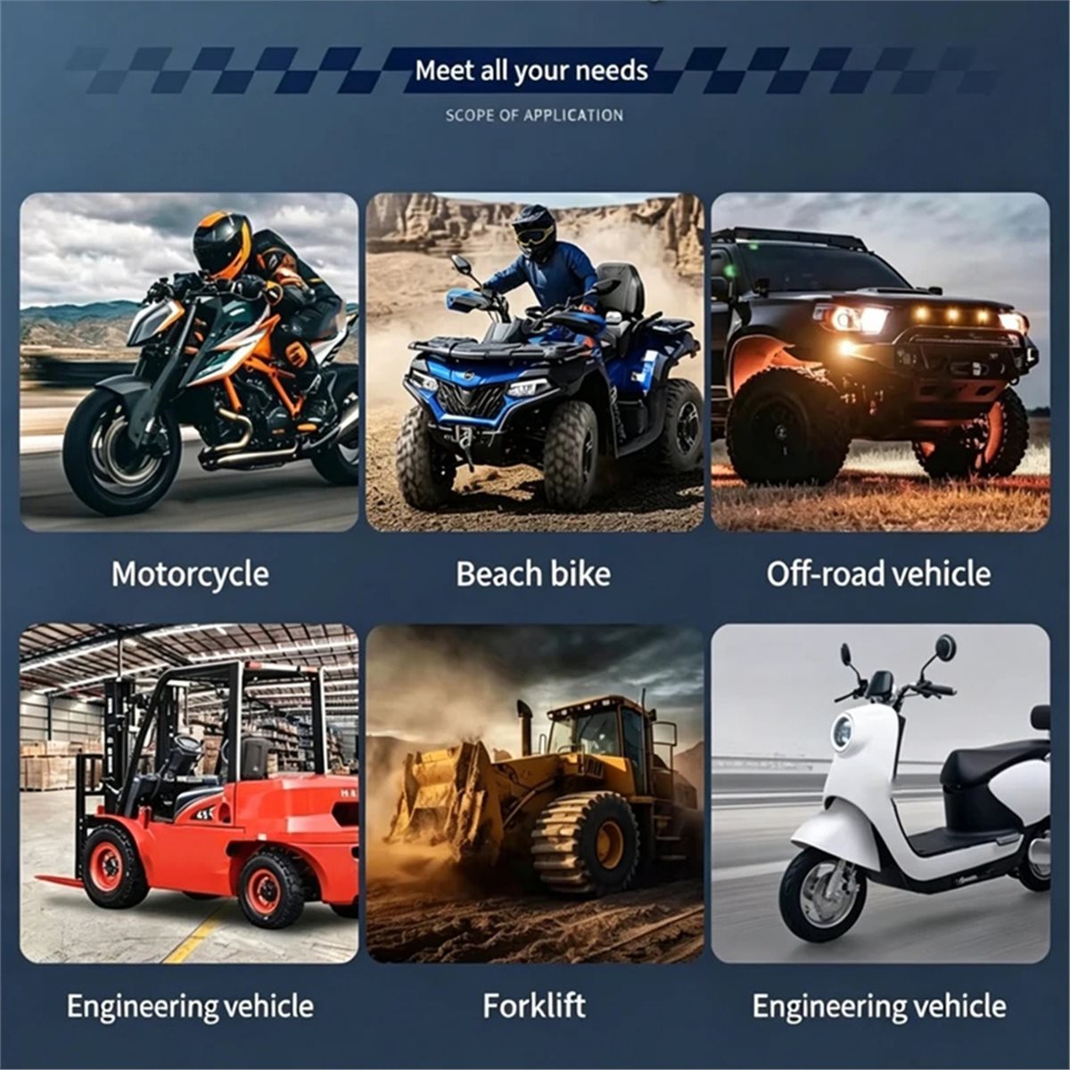 Motorcycle Gear Manufacturers - PHONE&GEAR 3-Zoll LED-Pod-Scheinwerfer für Ridstar, Baja