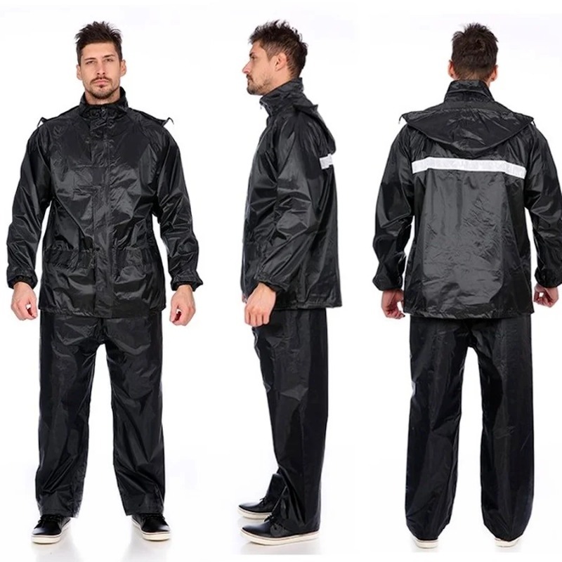 Motorcycle Gear Women Pants - Schwarzes Motorrad schwarz Erwachsenen Regenmantel wasserdichte
