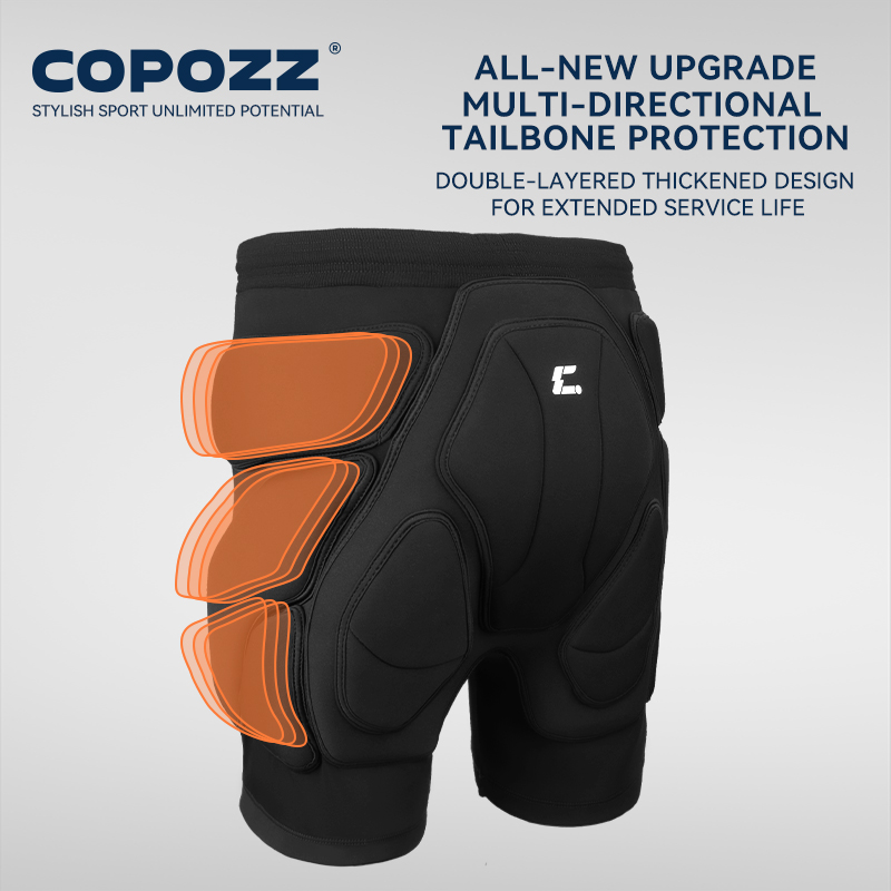 Motorcycle Gear On Sale - COPOZZ Verbesserte Ski-Knieschoner Motorrad-Skating-Sport-Schutzausrüstung Ski-Hinternschutz Gepolsterte