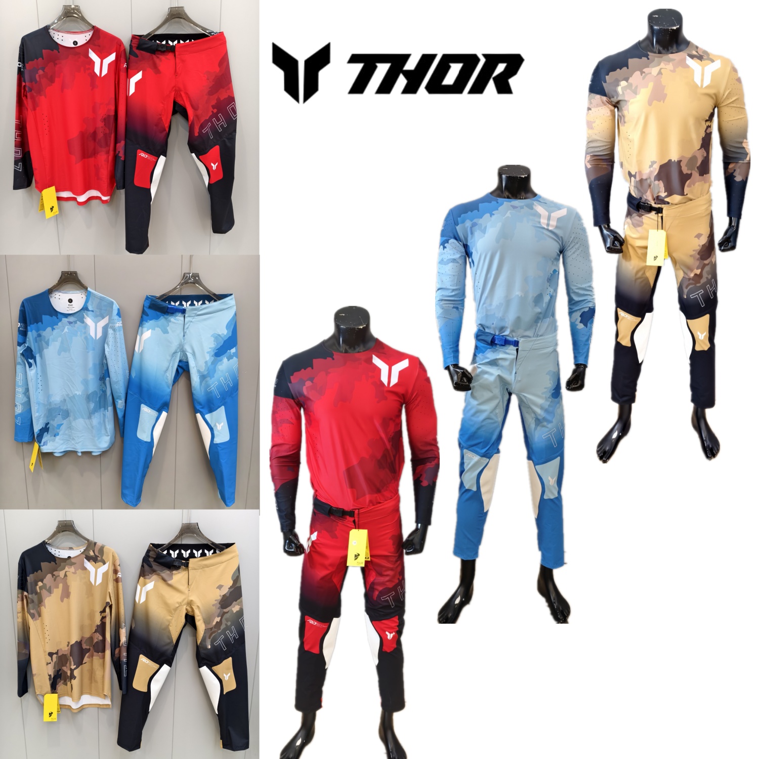 Motorcycle Gear On Sale - THOR Motocross-Ausrüstungsset MX Offroad-Motorradanzug Dirt-Bike-Jersey-Set Moto-Jersey