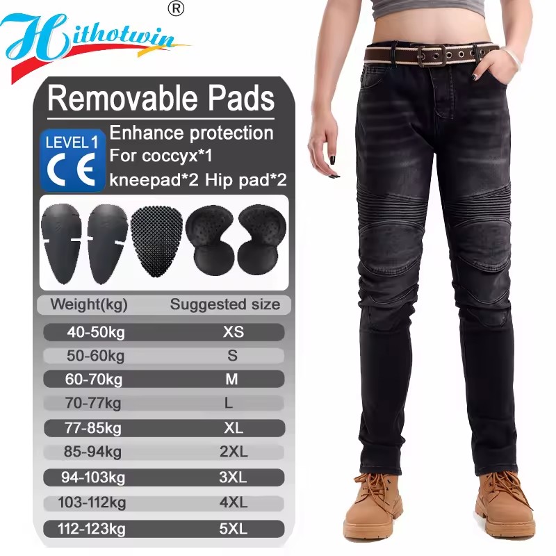 Damen Motorrad Jeans Schwarz O – Motorcycle Gear Women Pants Bewertung und Preis