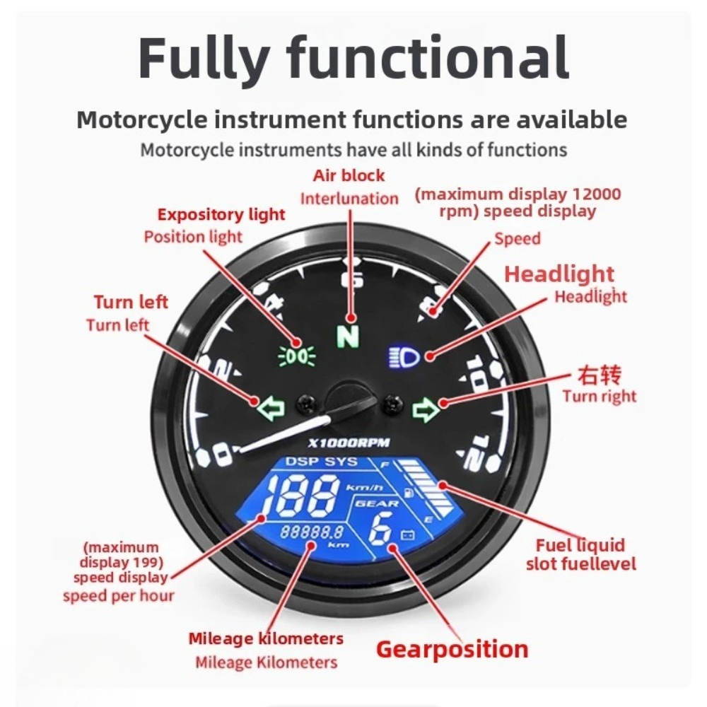 Universeller Motorrad-Tachomet – Motorcycle Gear Indicator Bewertung und Preis
